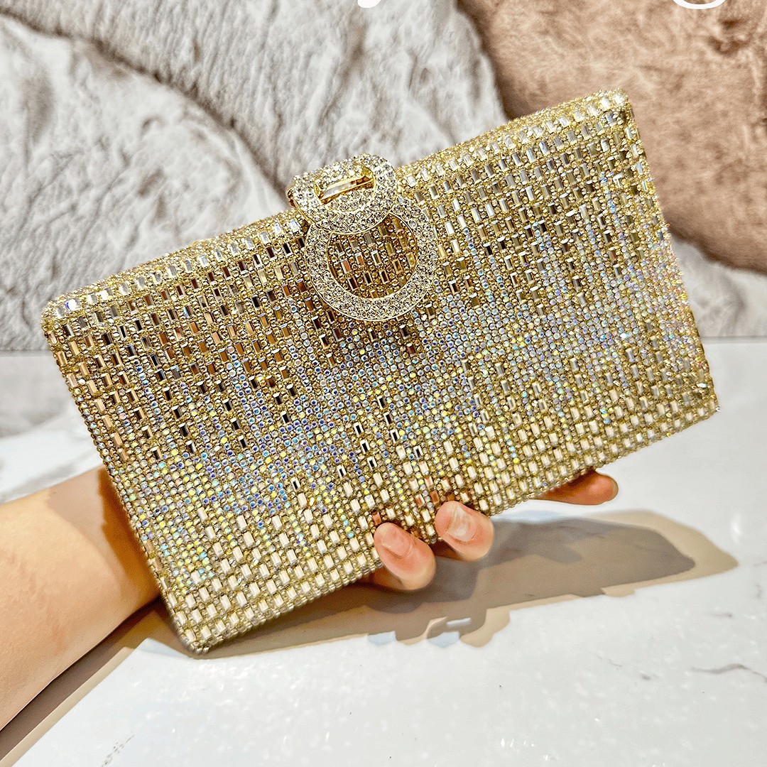 Wallet Chain Bag - Shiny Rhinestone Evening Dress Wallet Crystal