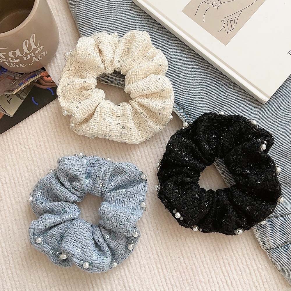 Accessories Brand For Women - 6PCS/LOT Pearls and Sequins Hair Scrunchies