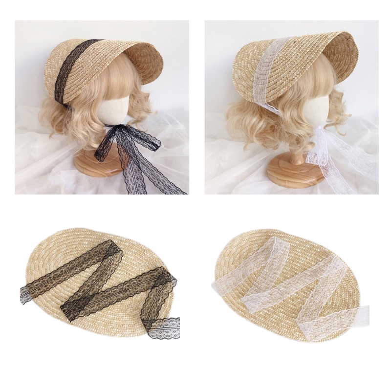 Women'S Victorian Era Accessories - French Style Victorian Bonnet Straw Cap