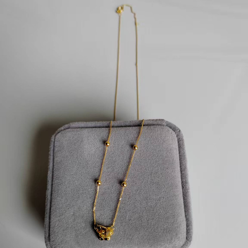 Charm Necklace Dainty - Real 18K gold double heart necklace