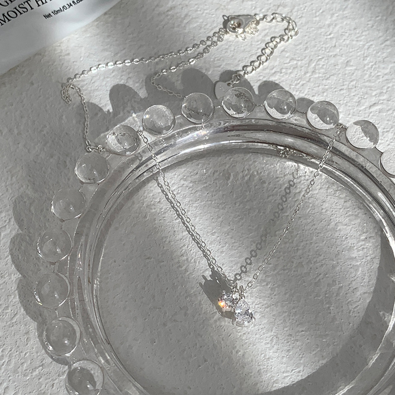 Mini Shiny Delicate 925 Sterli - Charm Necklace Dainty ulasan dan harga