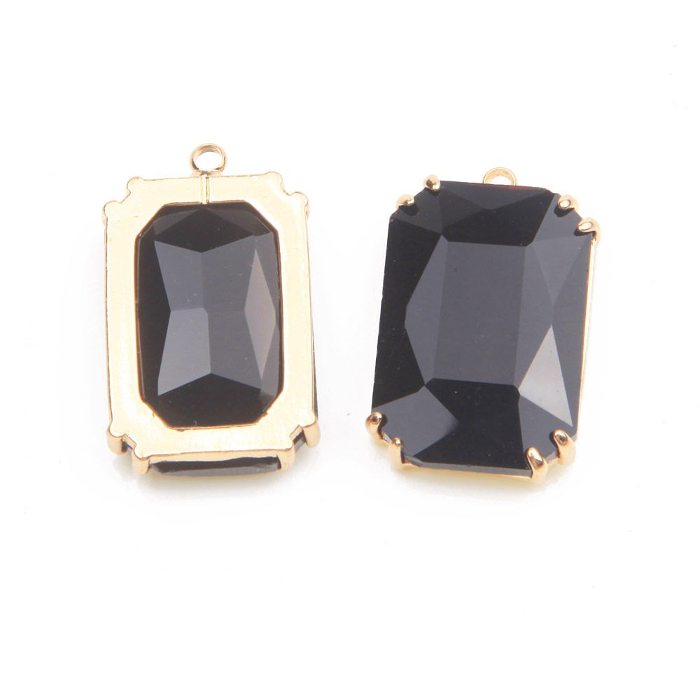 4PCS Dainty rectangle Faceted  - Charm Necklace Dainty ulasan dan harga
