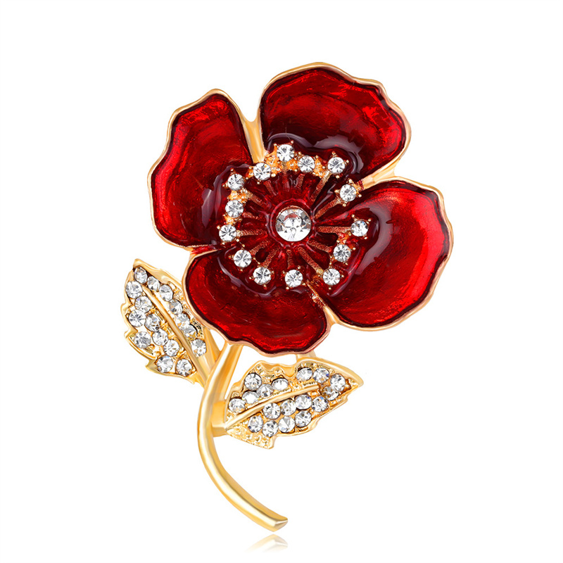 Zinc Alloy Poppy Brooch UK Pri - Women'S Accessories Uk ulasan dan harga