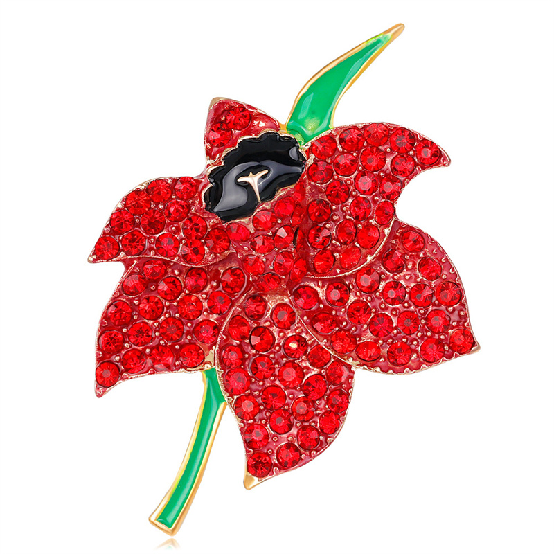 Zinc Alloy Poppy Brooch UK Pri - Women'S Accessories Uk ulasan dan harga