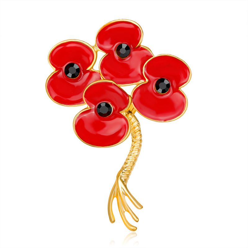Zinc Alloy Poppy Brooch UK Pri - Women'S Accessories Uk ulasan dan harga