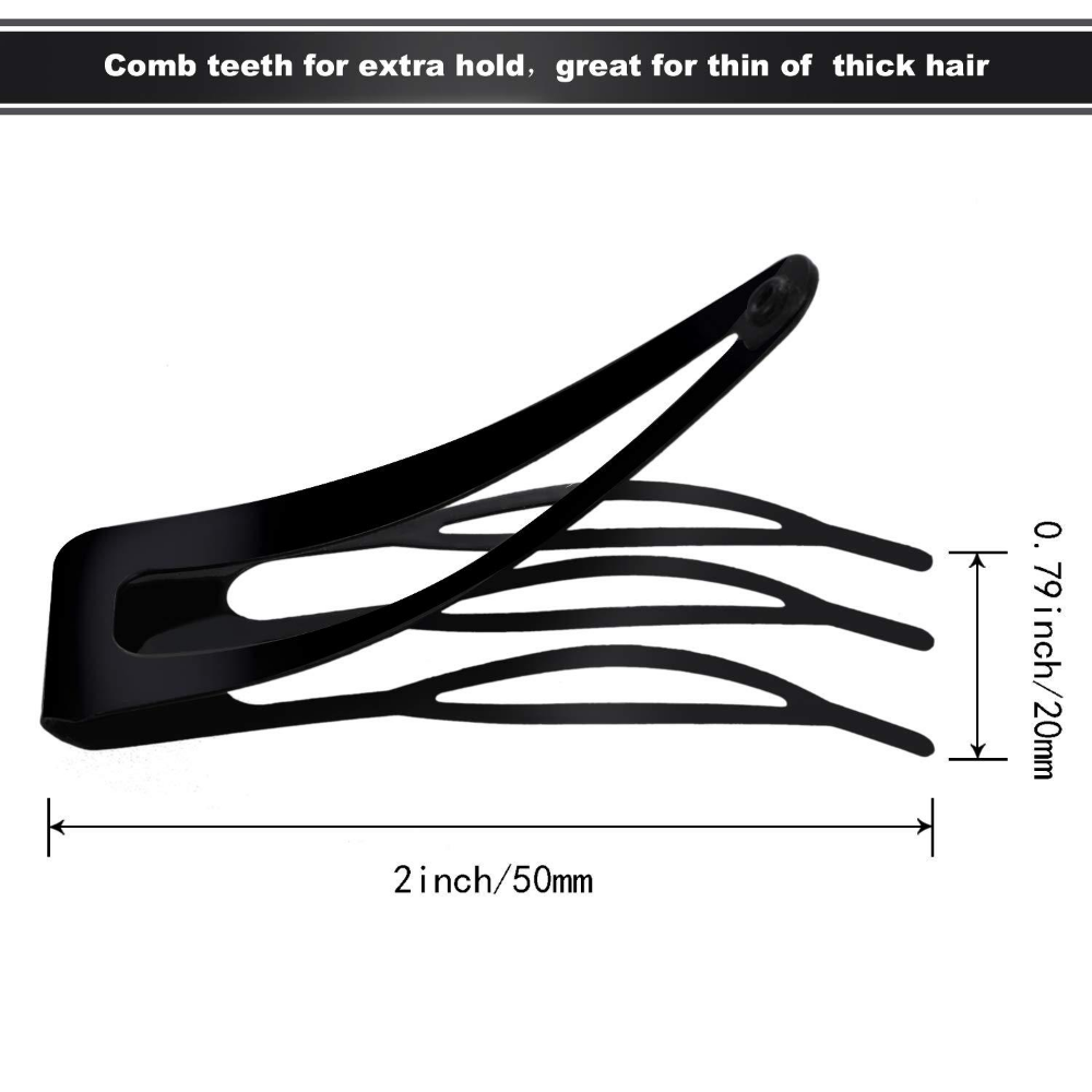 10pcs/lot Metal Snap Hair Clip - Women Accessories List ulasan dan harga