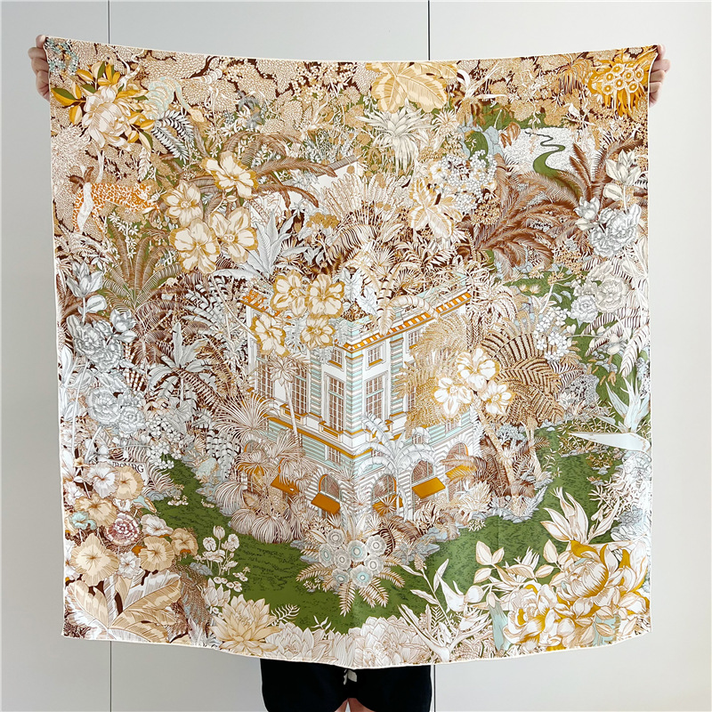 Satin Silk Scarf 110cm Brand M - Accessories Brand For Women ulasan dan harga