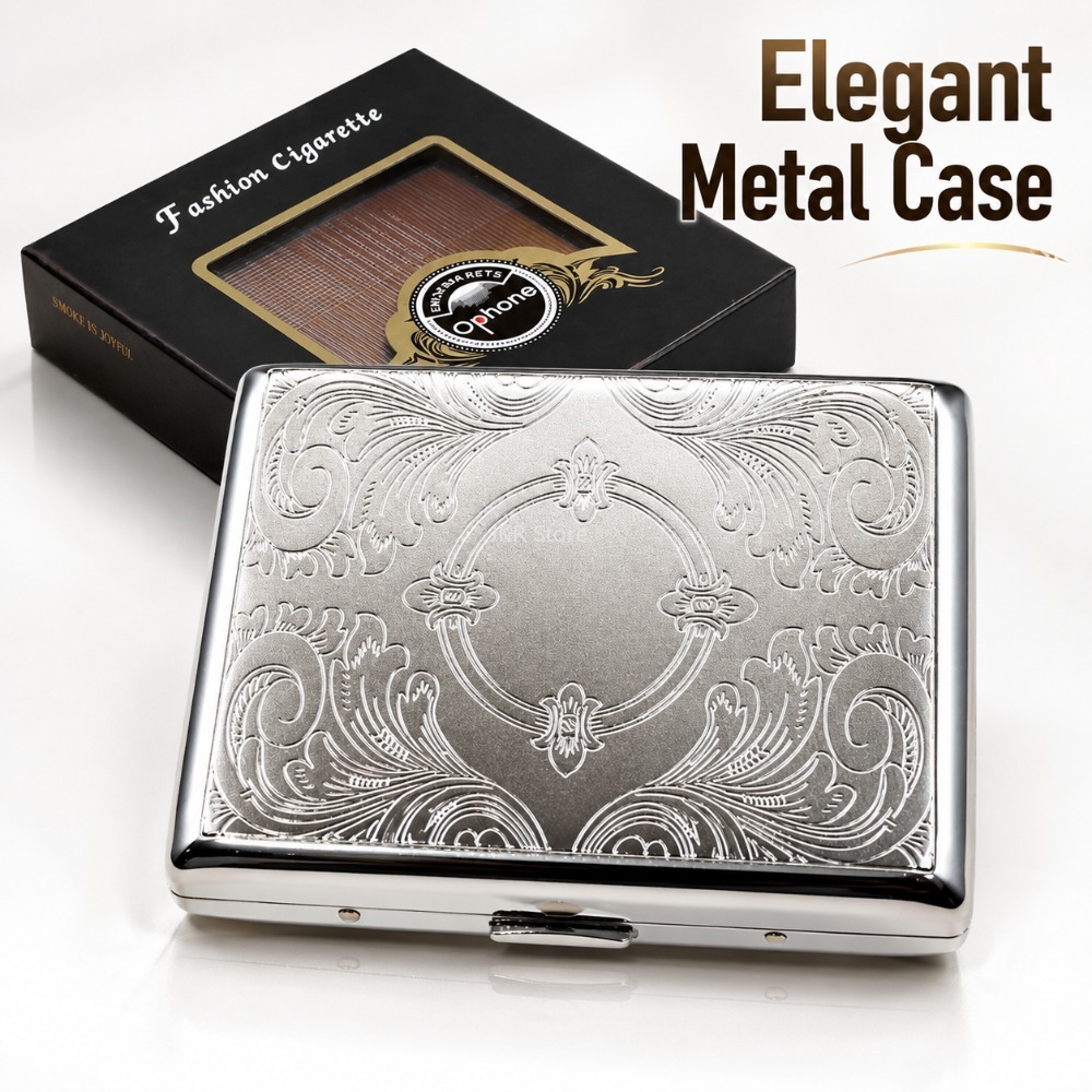 Stainless Steel Cigarette Box  - Woman Accessory ulasan dan harga