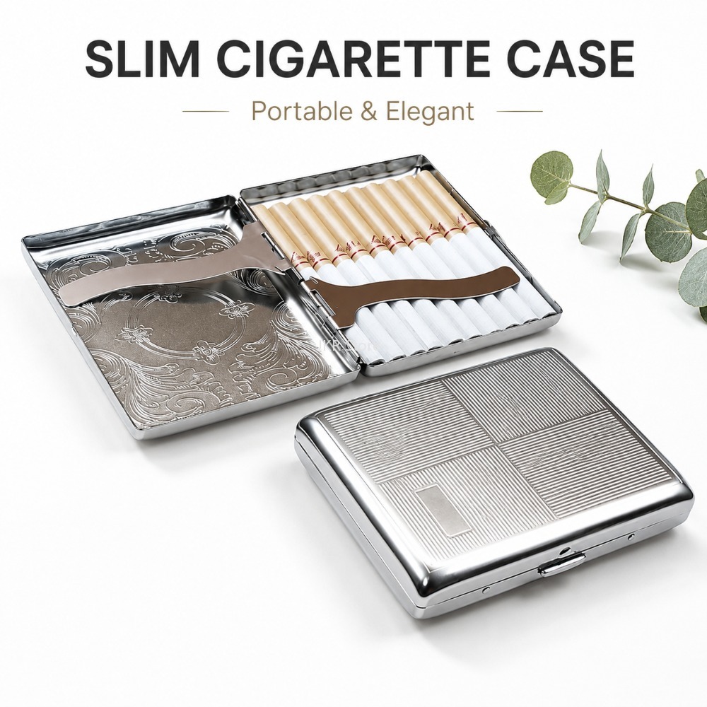 Stainless Steel Cigarette Box  - Woman Accessory ulasan dan harga