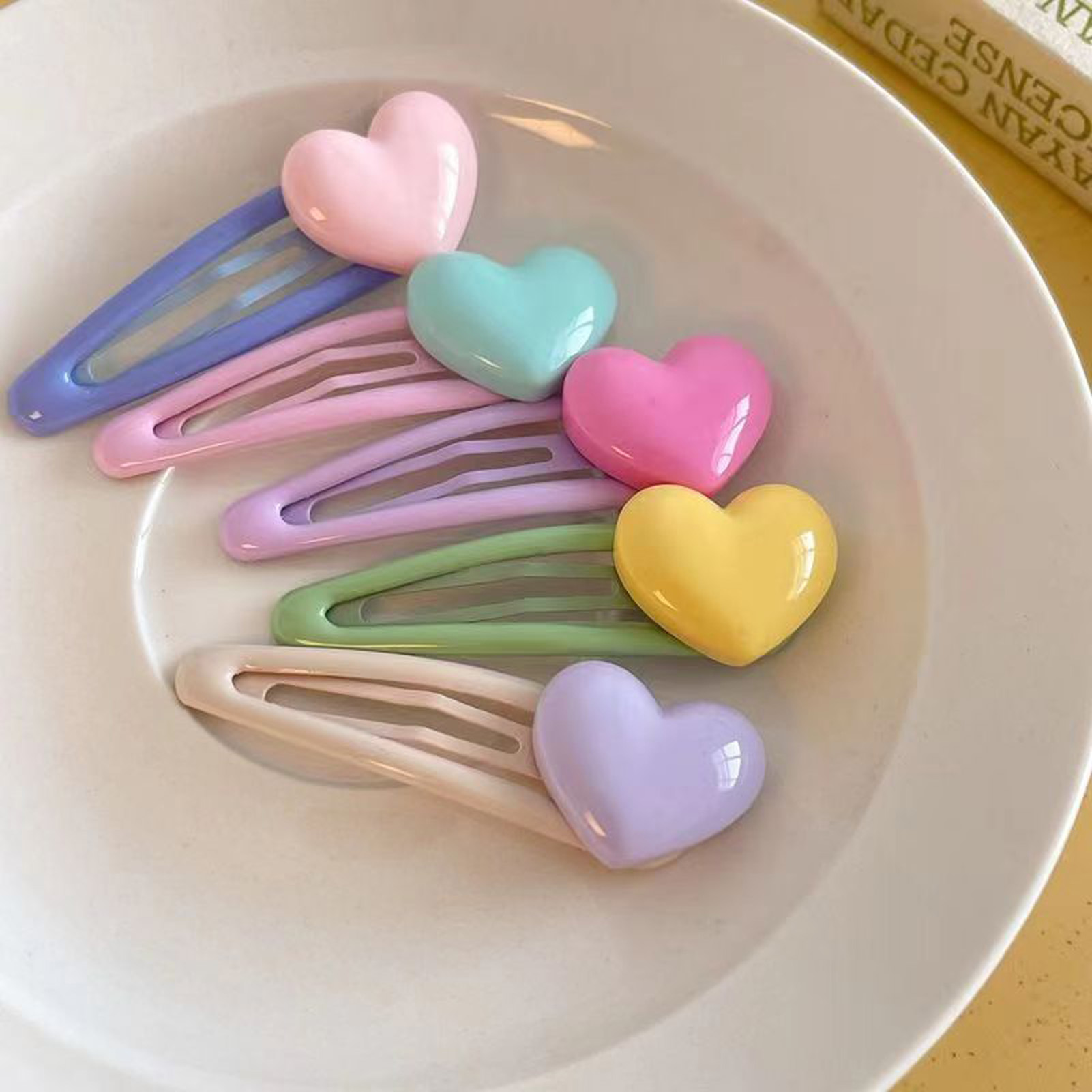 5pcs Cartoon Heart Hair Clips  - Women Accessories Wholesale China ulasan dan harga