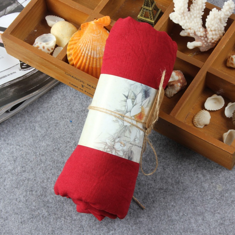 Fashion Solid Plain Linen Cott - Women Accessories Wholesale China ulasan dan harga