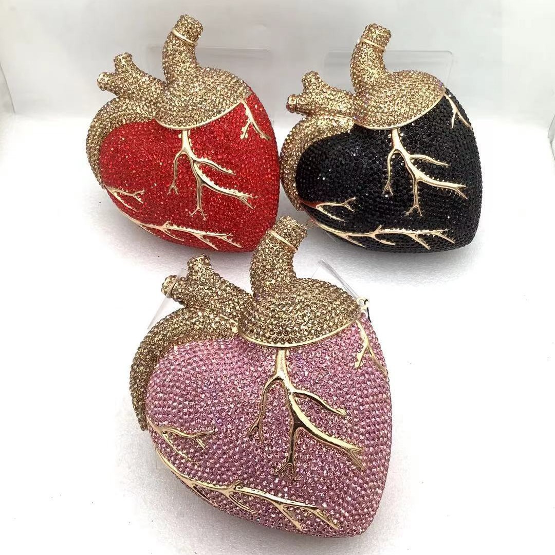 Heart Chain Dinner Bag Diamond - Wallet Chain Bag ulasan dan harga