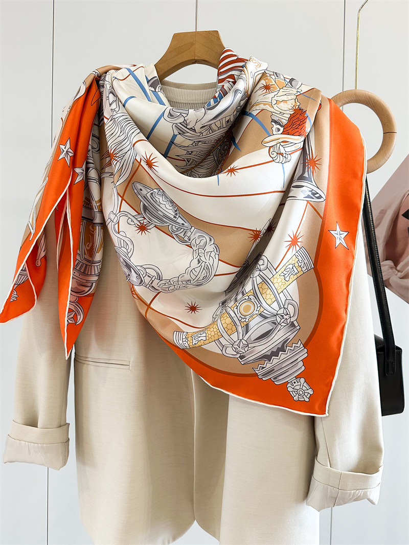 Luxury Brand Scarf Large Silk  - Accessories Brand For Women ulasan dan harga