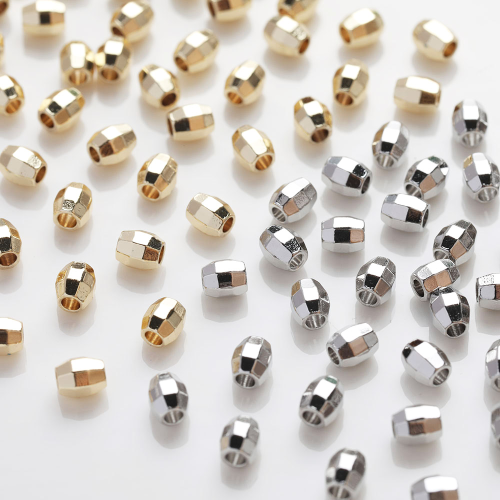 30PCS Dainty Oval Brass Beads  - Charm Necklace Dainty ulasan dan harga
