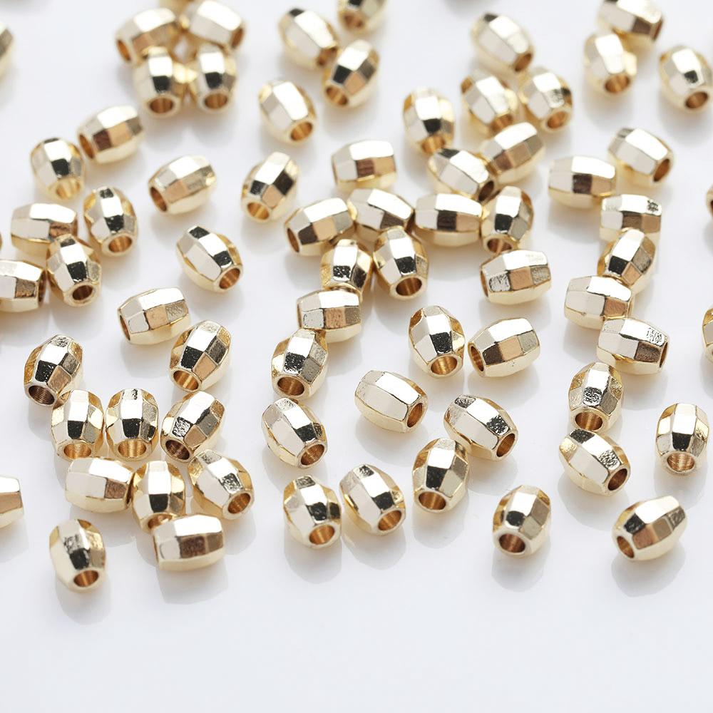 30PCS Dainty Oval Brass Beads  - Charm Necklace Dainty ulasan dan harga