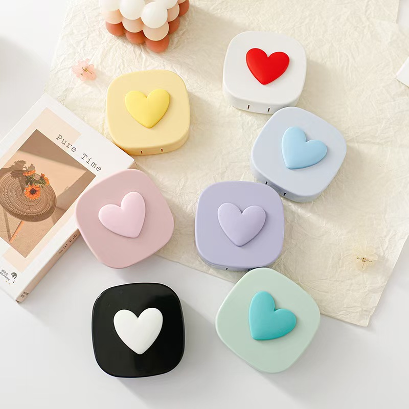 Heart Contact Lens Case with M - Women Accessories List ulasan dan harga
