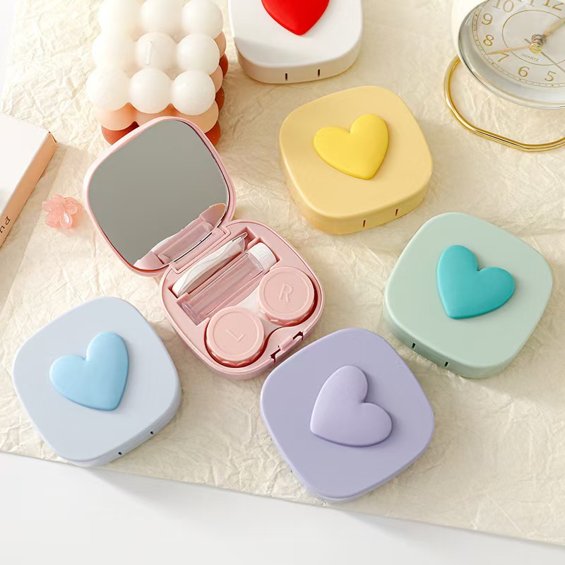 Heart Contact Lens Case with M - Women Accessories List ulasan dan harga
