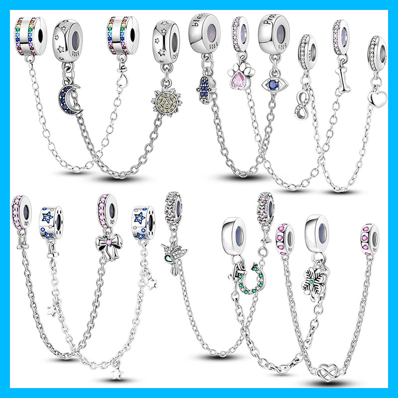 Silver-Plated Rainbow Moon Saf - Women Accessories Pandora ulasan dan harga