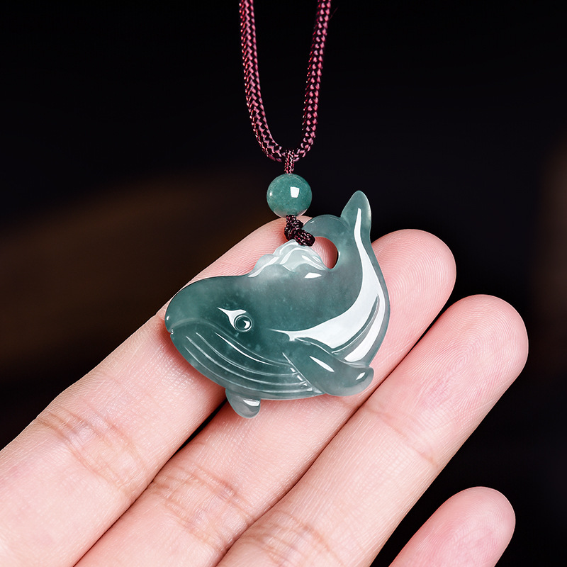 Natural Burmese Jadeite Whale  - Woman Accessory ulasan dan harga