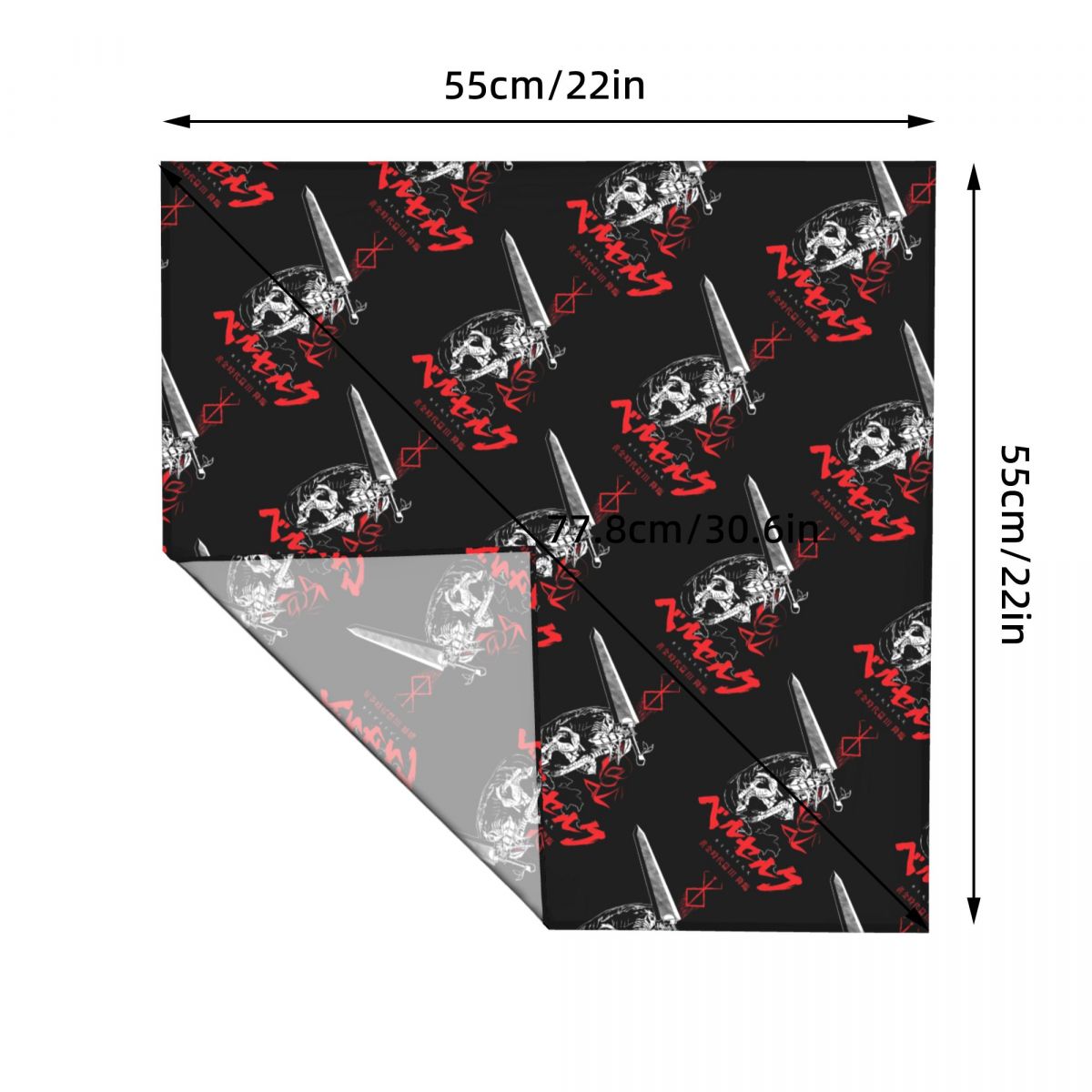 55CM B-Berserks Bandana Holida - Accessories Brand For Women ulasan dan harga