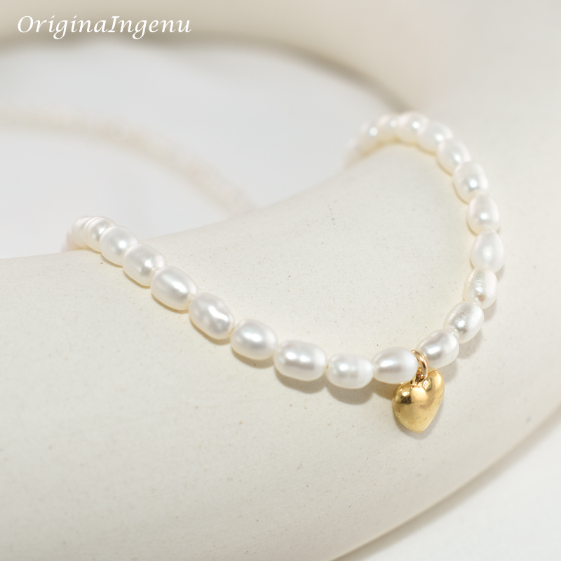 14K Gold Filled Natural Pearl  - Charm Necklace Dainty ulasan dan harga