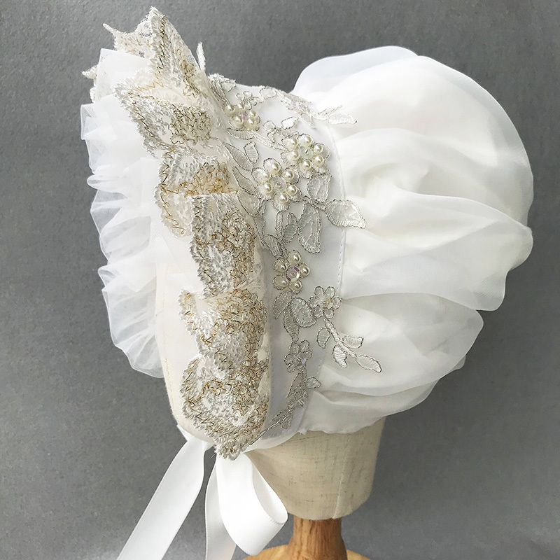 Victorian Bonnet Ruffles Villa - Women'S Victorian Era Accessories ulasan dan harga