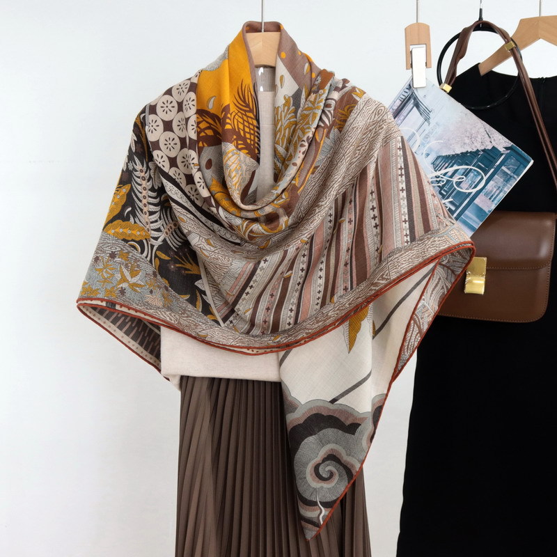 Winter Luxury Brand Scarf Doub - Accessories Brand For Women ulasan dan harga