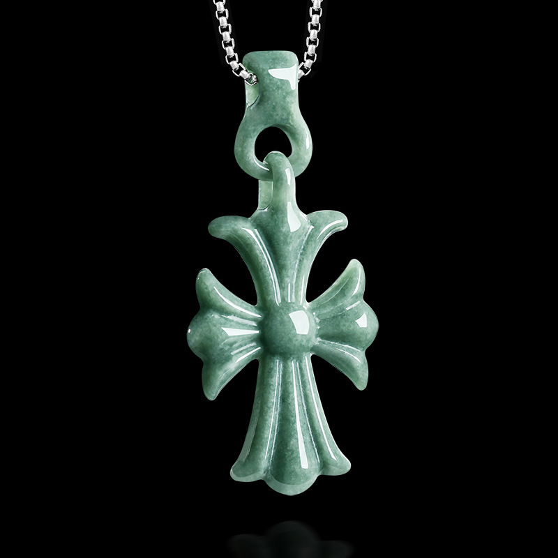Natural Burmese Jadeite Cross  - Woman Accessory ulasan dan harga