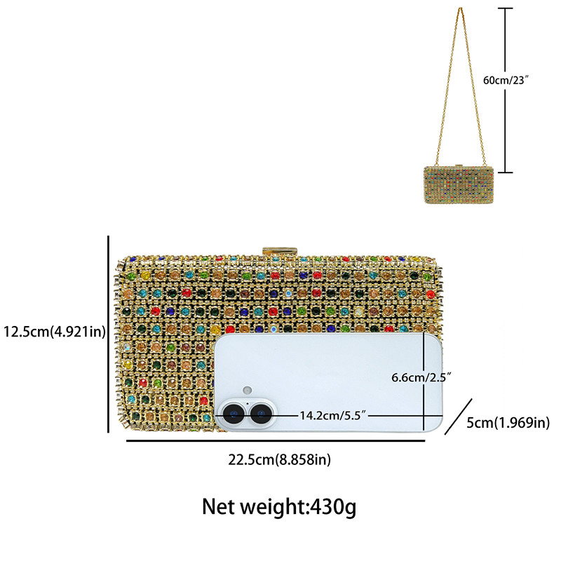 2026 Luxury Fashion Full Rhine - Wallet Chain Bag ulasan dan harga