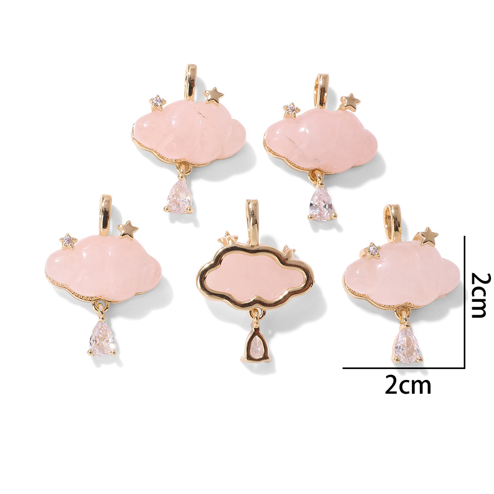 1PC Natural Stone Quartz Penda - Charm Necklace Dainty ulasan dan harga