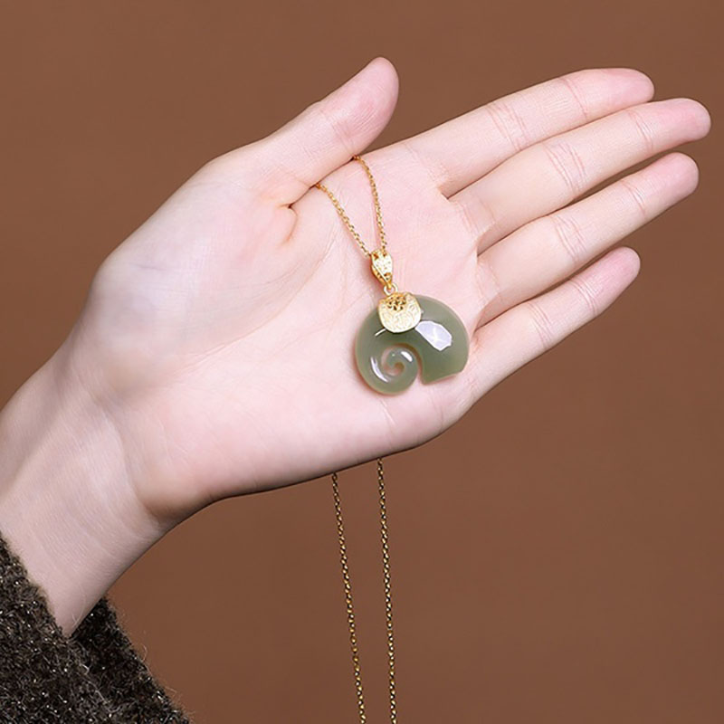 Boutique Natural Stone Hetian  - Charm Necklace Dainty ulasan dan harga