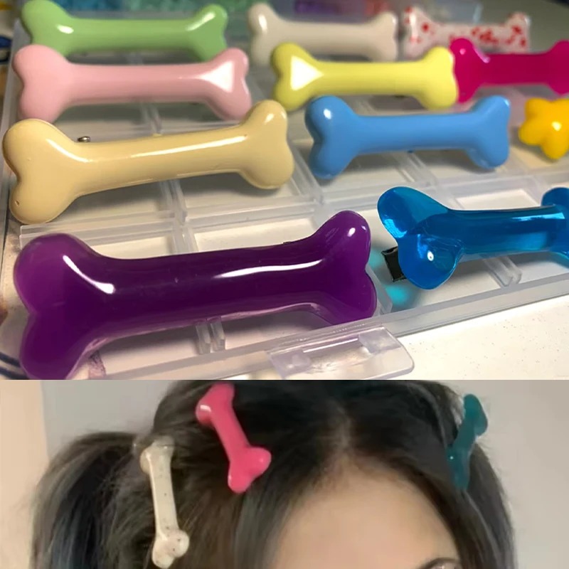 Colorful Bone Hair Clip Cute Y - Women Accessories Wholesale China ulasan dan harga