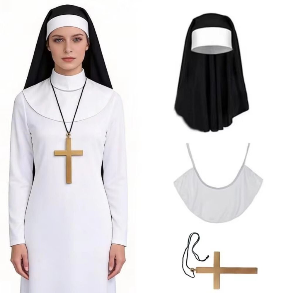 1/3Pcs Creative Nun Costume Se - Women'S Victorian Era Accessories ulasan dan harga