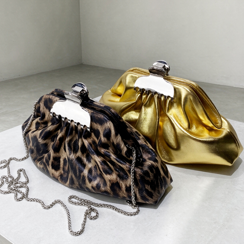 Clutch Leopard Print Evening B - Wallet Chain Bag ulasan dan harga