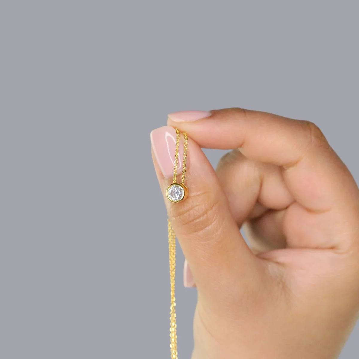 100% 925 Sterling Silver Forev - Charm Necklace Dainty ulasan dan harga