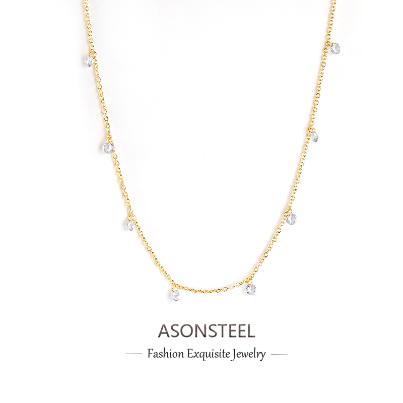 ASONSTEEL Luxury Stainless Ste - Charm Necklace Dainty ulasan dan harga