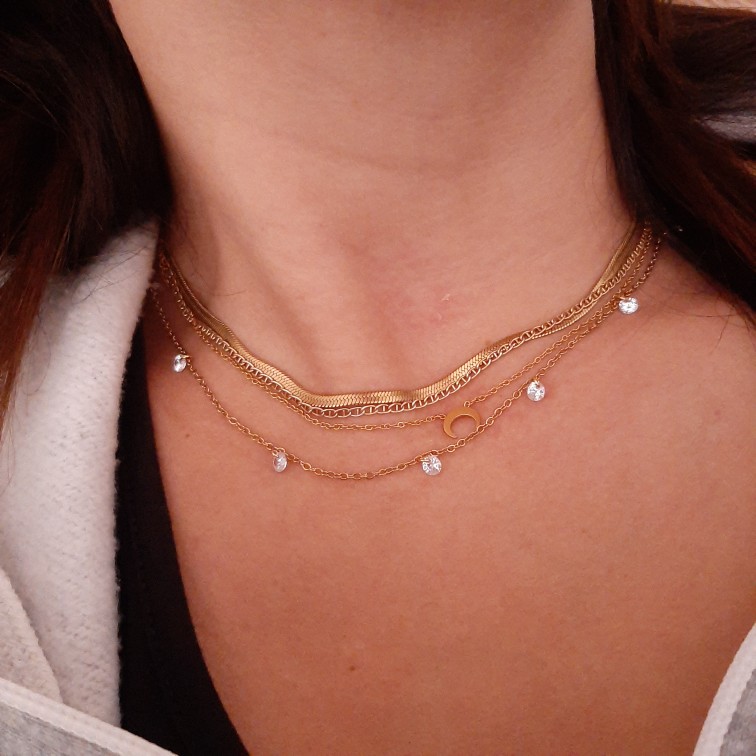 ASONSTEEL Luxury Stainless Ste - Charm Necklace Dainty ulasan dan harga